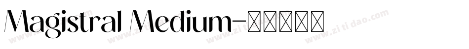 Magistral Medium字体转换